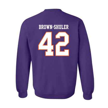 Clemson - NCAA Football : Hevin Brown-Shuler - Replica Shersey Crewneck Sweatshirt-1