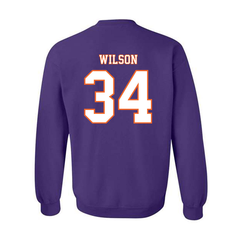 Clemson - NCAA Football : Max Wilson - Replica Shersey Crewneck Sweatshirt-1