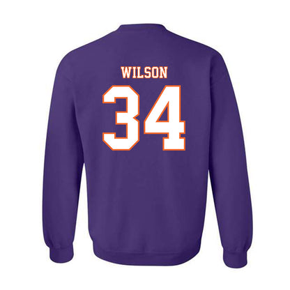 Clemson - NCAA Football : Max Wilson - Replica Shersey Crewneck Sweatshirt-1