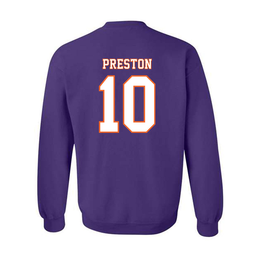 Clemson - NCAA Football : juju preston - Replica Shersey Crewneck Sweatshirt-1