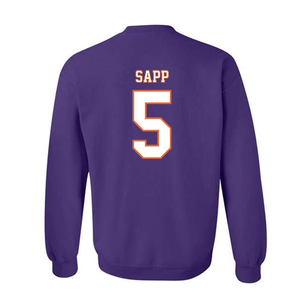 Clemson - NCAA Football : Josh Sapp - Replica Shersey Crewneck Sweatshirt-1