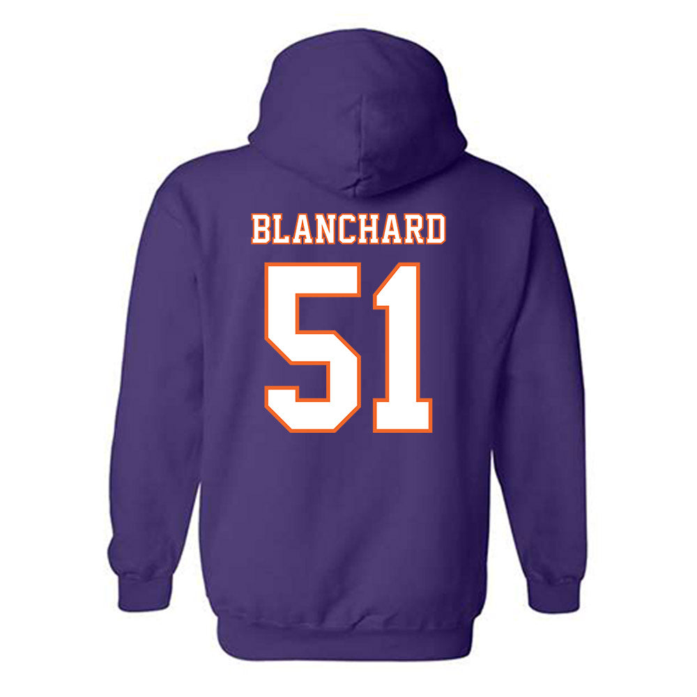 Clemson - NCAA Football : Gavin Blanchard - Replica Shersey Hooded Sweatshirt-1
