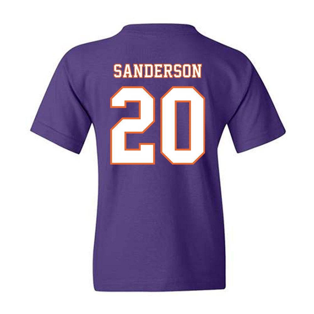 Clemson - NCAA Football : Clark Sanderson - Replica Shersey Youth T-Shirt-1