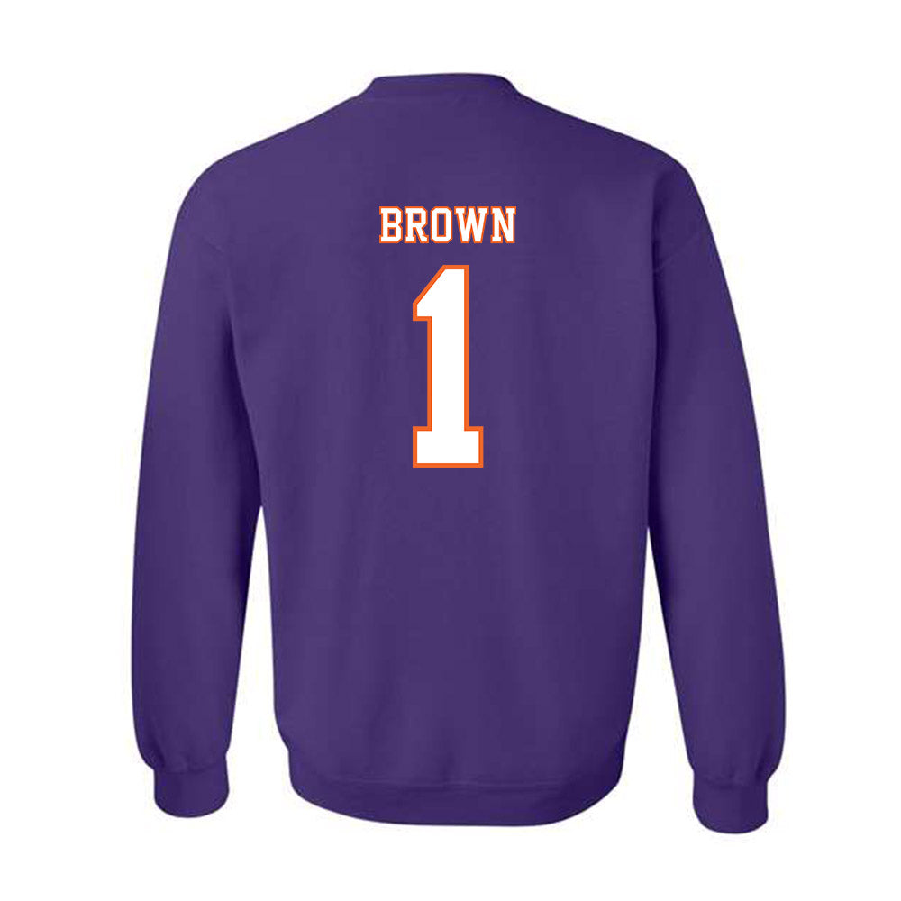 Clemson - NCAA Football : Max Brown - Replica Shersey Crewneck Sweatshirt-1