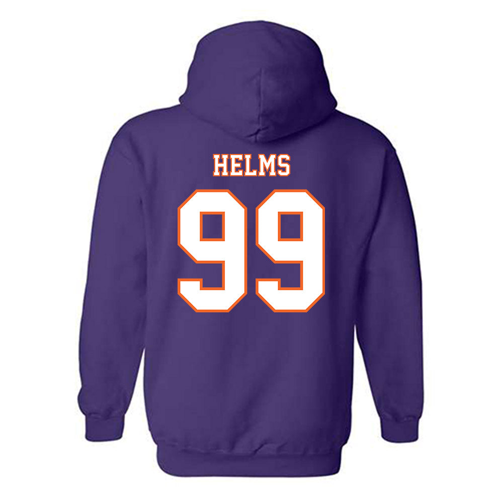 Clemson - NCAA Football : Hunter Helms - Replica Shersey Hooded Sweatshirt-1