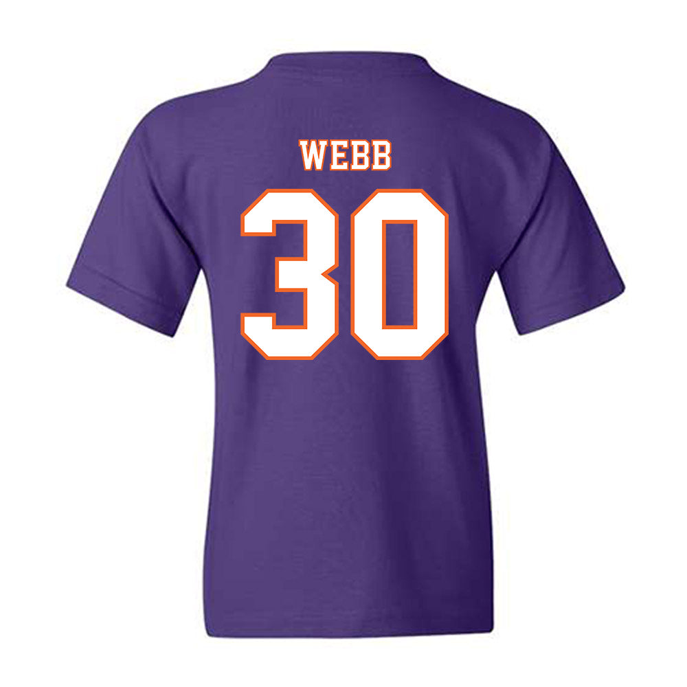 Clemson - NCAA Football : Kylen Webb - Replica Shersey Youth T-Shirt-1