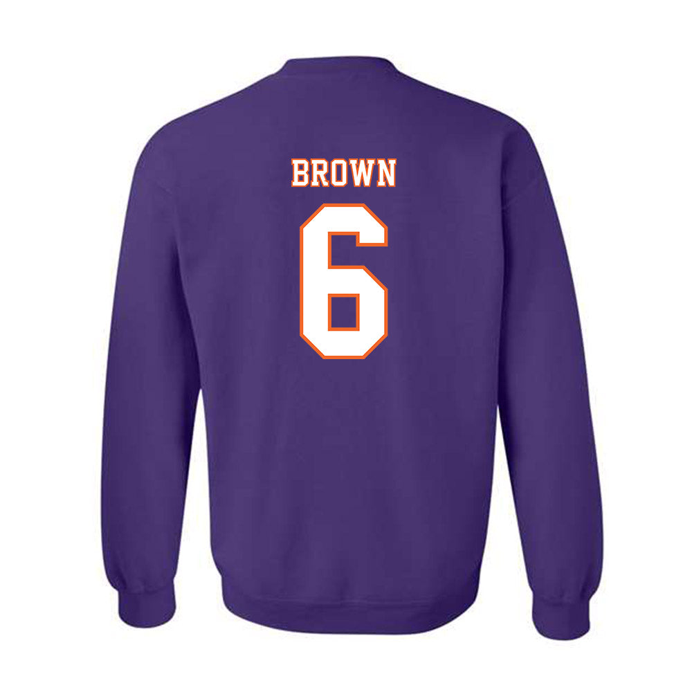 Clemson - NCAA Football : Tyler Brown - Replica Shersey Crewneck Sweatshirt-1