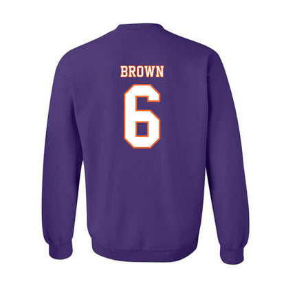 Clemson - NCAA Football : Tyler Brown - Replica Shersey Crewneck Sweatshirt-1