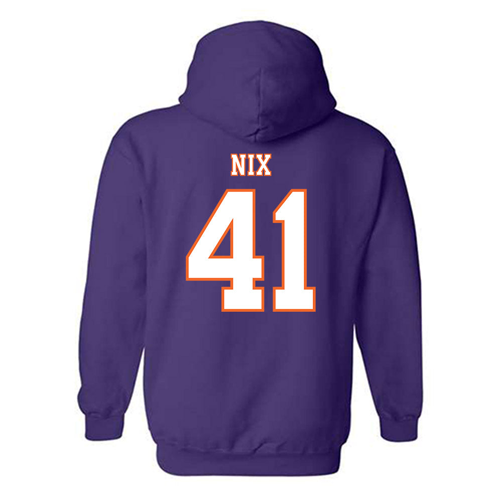 Clemson - NCAA Football : Caleb Nix - Replica Shersey Hooded Sweatshirt