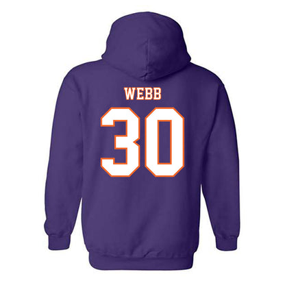 Clemson - NCAA Football : Kylen Webb - Replica Shersey Hooded Sweatshirt-1