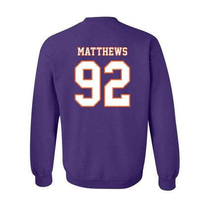 Clemson - NCAA Football : Levi Matthews - Replica Shersey Crewneck Sweatshirt-1