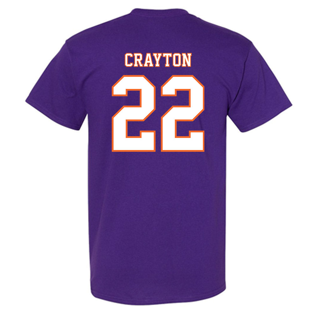 Clemson - NCAA Football : Dee Crayton - Replica Shersey T-Shirt-1