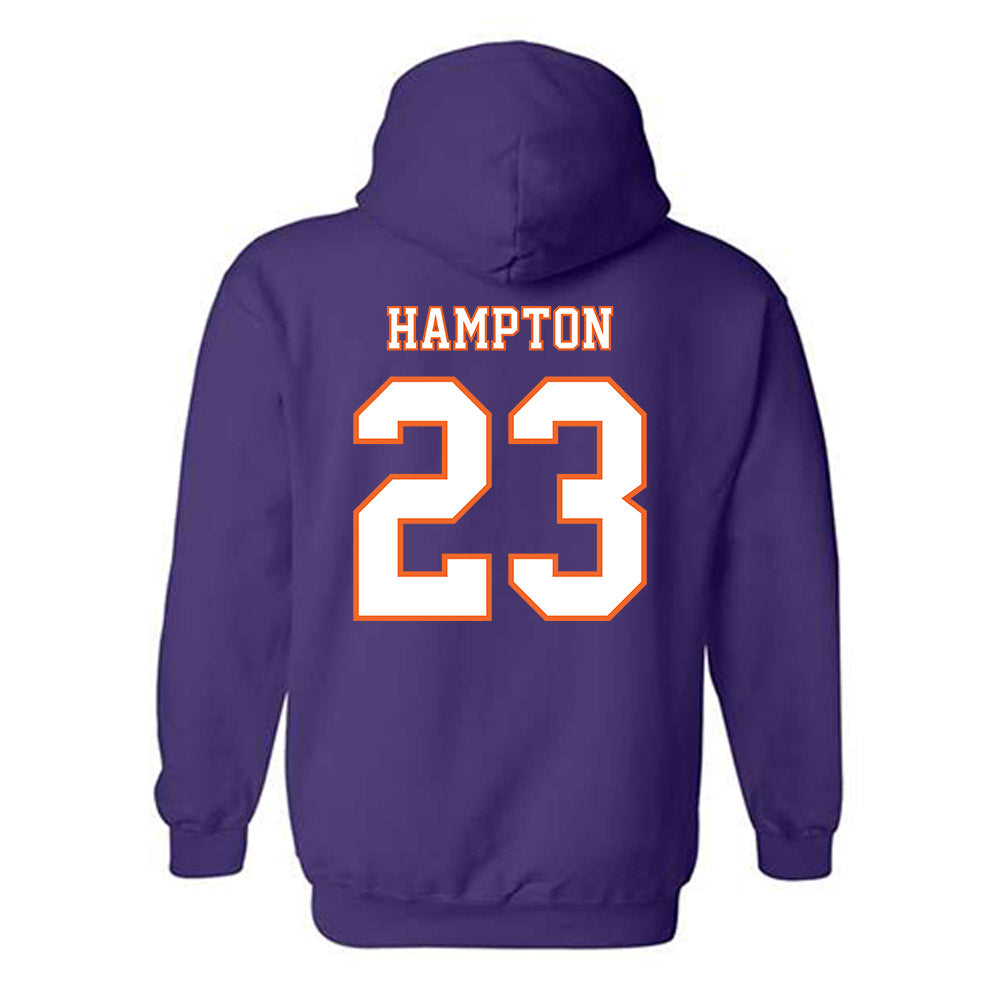 Clemson - NCAA Football : Ashton Hampton - Replica Shersey Hooded Sweatshirt-1