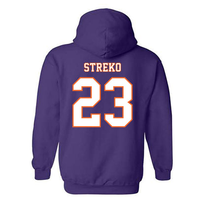 Clemson - NCAA Football : Peyton Streko - Replica Shersey Hooded Sweatshirt-1