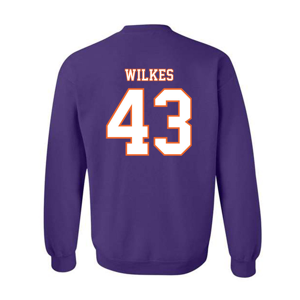 Clemson - NCAA Football : Billy Wilkes - Replica Shersey Crewneck Sweatshirt-1