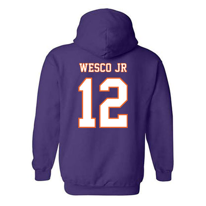 Clemson - NCAA Football : Bryant Wesco Jr - Replica Shersey Hooded Sweatshirt