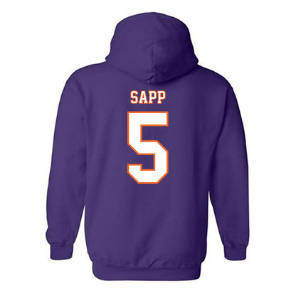 Clemson - NCAA Football : Josh Sapp - Replica Shersey Hooded Sweatshirt-1