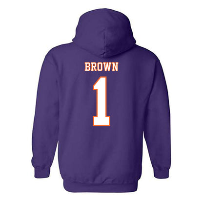 Clemson - NCAA Football : Max Brown - Replica Shersey Hooded Sweatshirt-1