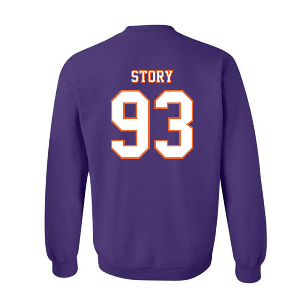 Clemson - NCAA Football : Caden Story - Replica Shersey Crewneck Sweatshirt-1