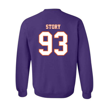 Clemson - NCAA Football : Caden Story - Replica Shersey Crewneck Sweatshirt-1
