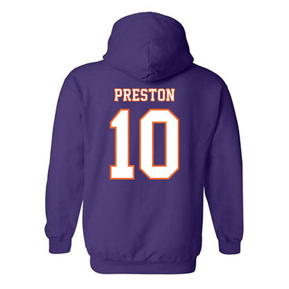 Clemson - NCAA Football : juju preston - Replica Shersey Hooded Sweatshirt-1