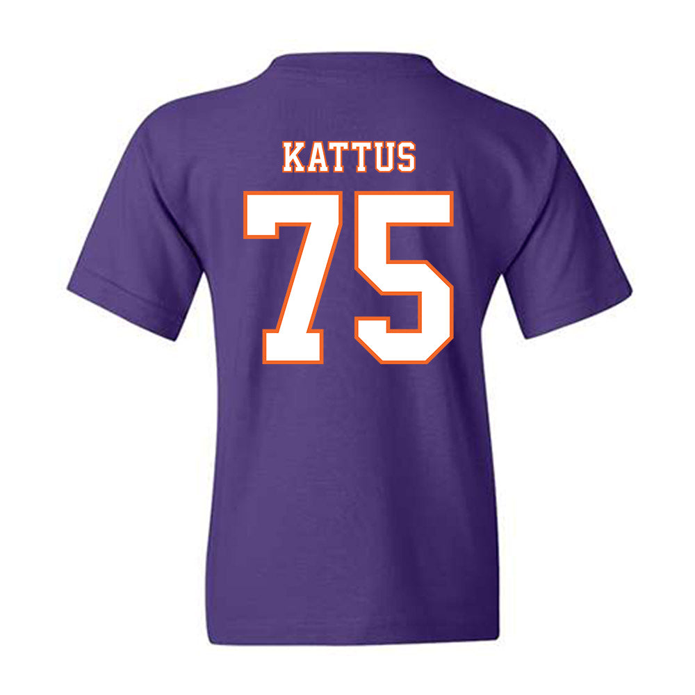 Clemson - NCAA Football : Tucker Kattus - Replica Shersey Youth T-Shirt-1