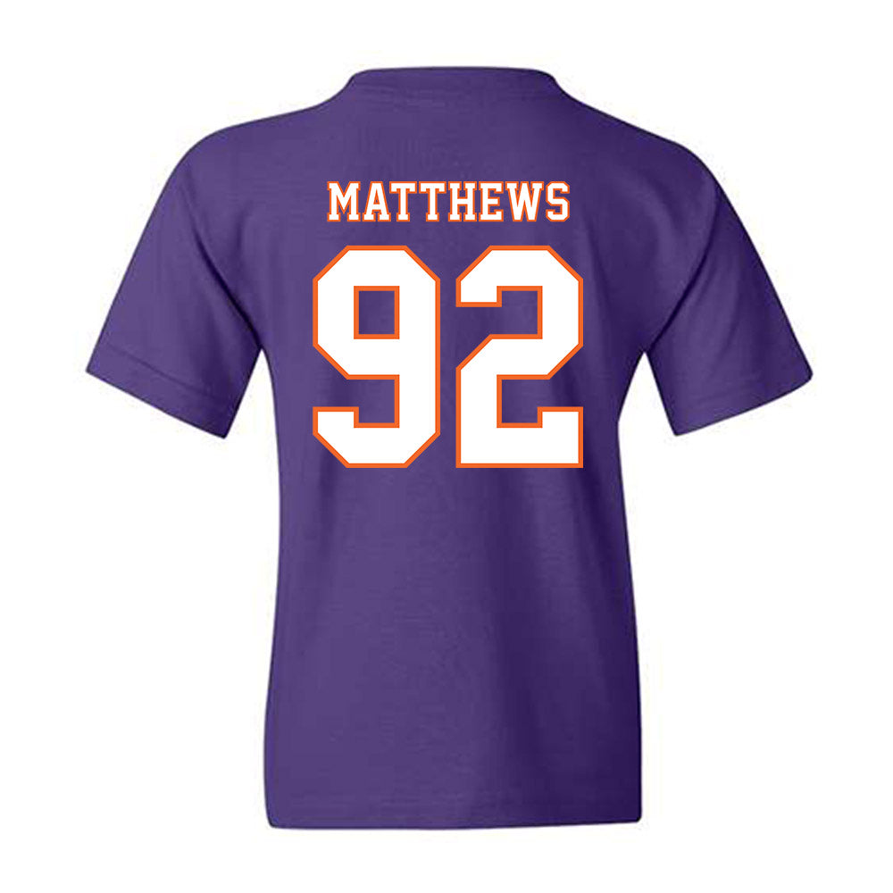 Clemson - NCAA Football : Levi Matthews - Replica Shersey Youth T-Shirt-1