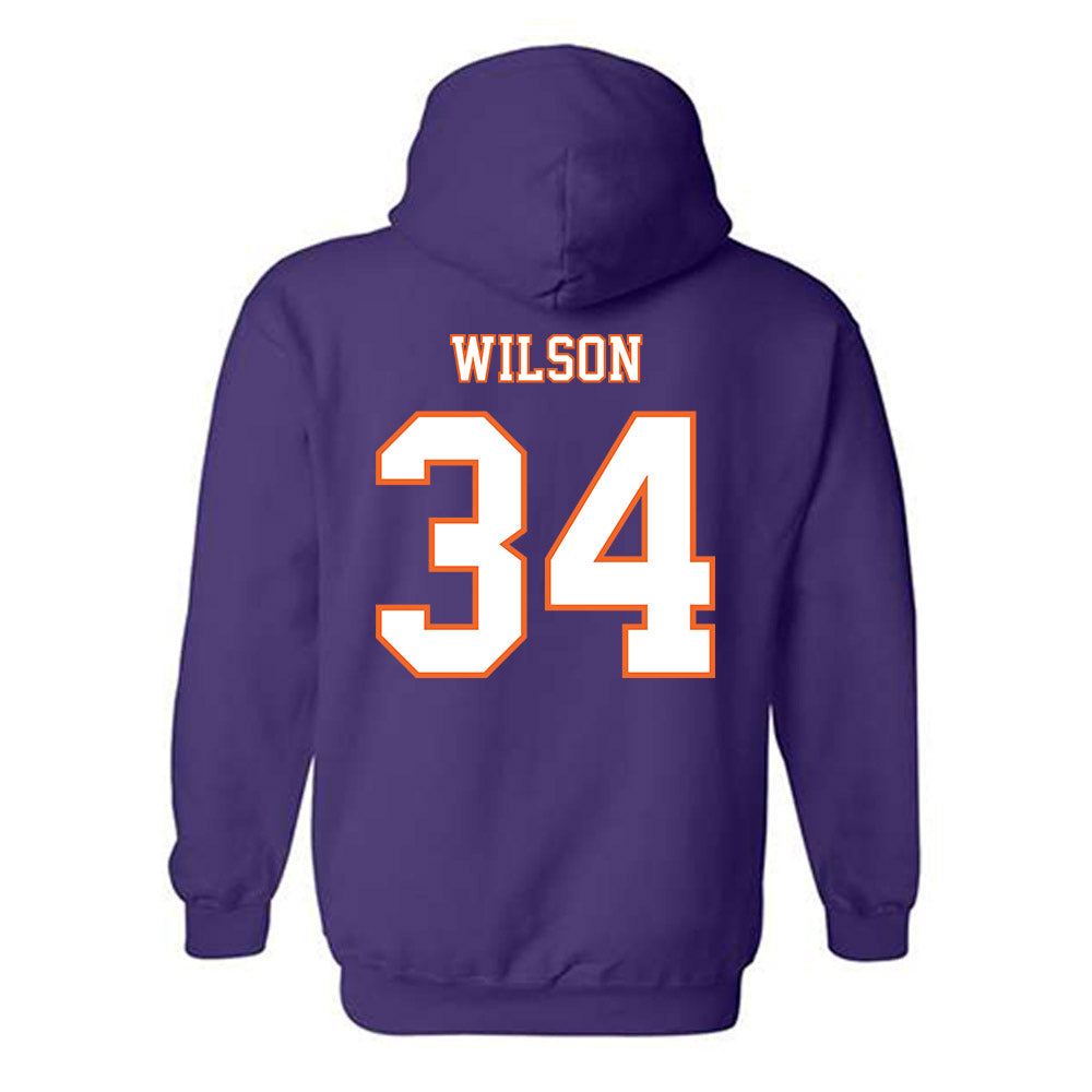 Clemson - NCAA Football : Max Wilson - Replica Shersey Hooded Sweatshirt-1