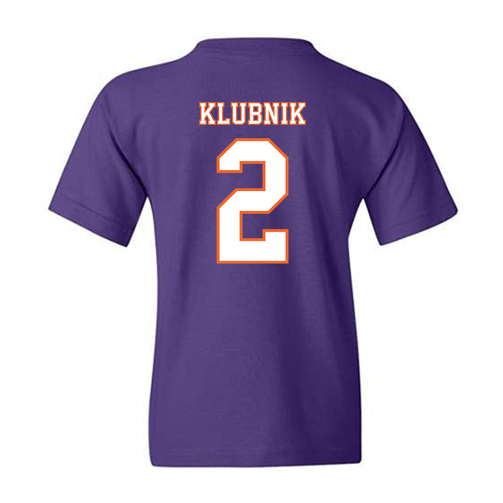 Clemson - NCAA Football : Cade Klubnik - Replica Shersey Youth T-Shirt-1