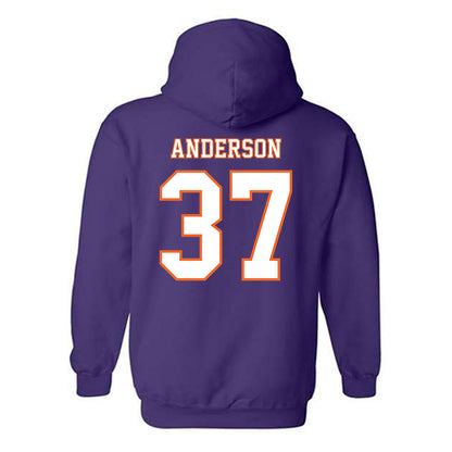 Clemson - NCAA Football : Logan Anderson - Replica Shersey Hooded Sweatshirt-1