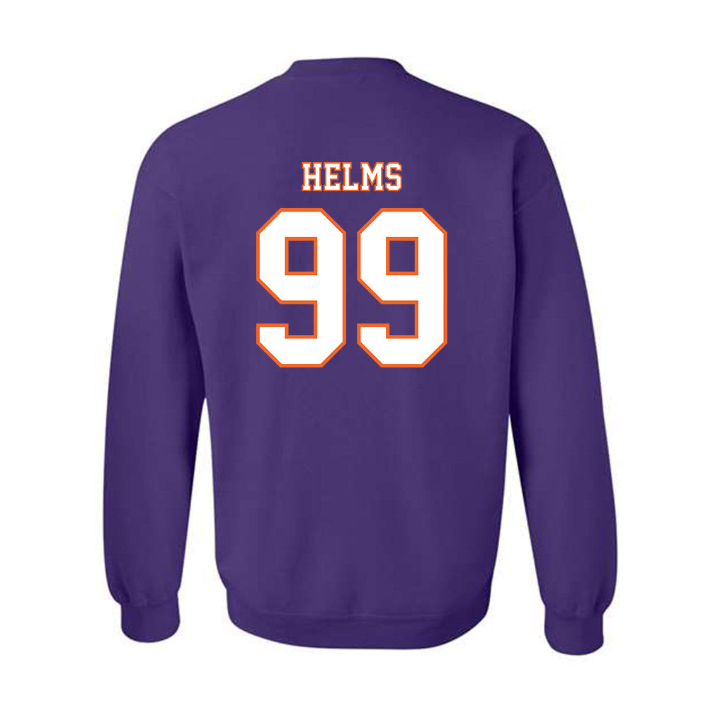 Clemson - NCAA Football : Hunter Helms - Replica Shersey Crewneck Sweatshirt-1