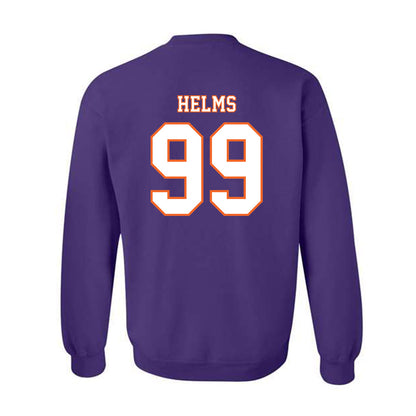 Clemson - NCAA Football : Hunter Helms - Replica Shersey Crewneck Sweatshirt-1