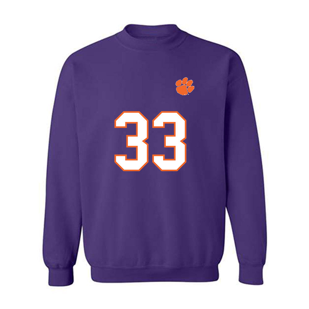 Clemson - NCAA Football : Griffin Batt - Replica Shersey Crewneck Sweatshirt-0