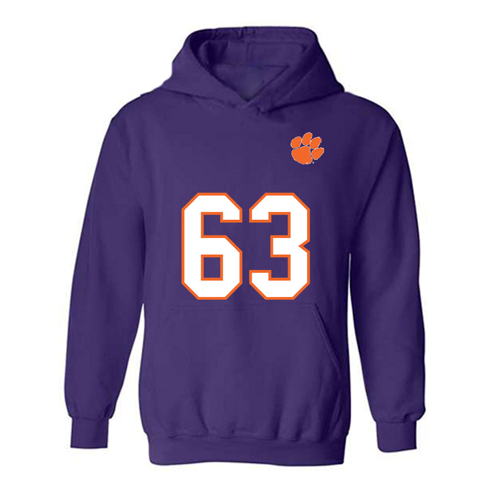 Clemson - NCAA Football : Easton Ware - Replica Shersey Hooded Sweatshirt-0