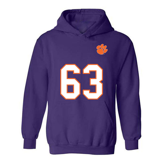 Clemson - NCAA Football : Easton Ware - Replica Shersey Hooded Sweatshirt-0