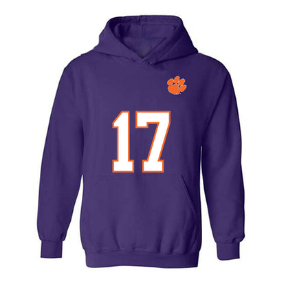 Clemson - NCAA Football : Christopher Vizzina - Replica Shersey Hooded Sweatshirt-0