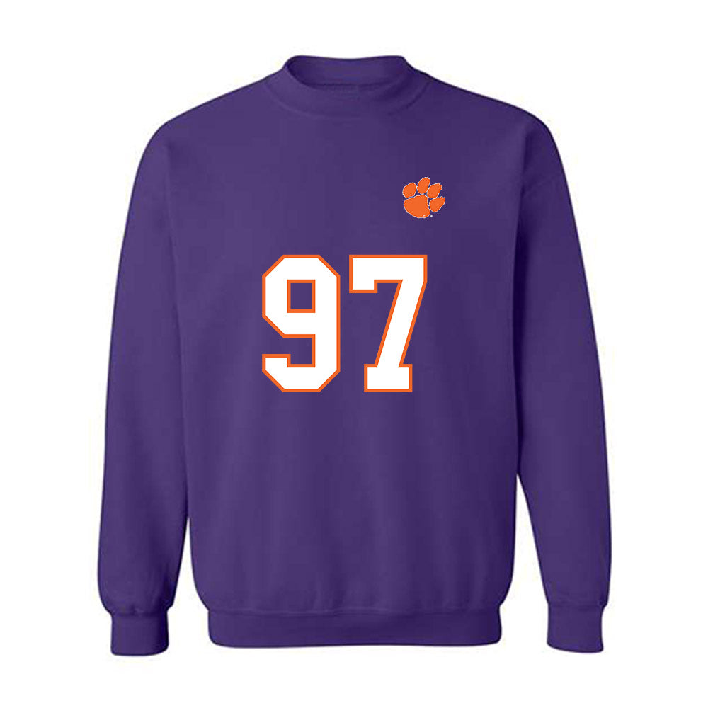 Clemson - NCAA Football : Patrick Swygert - Replica Shersey Crewneck Sweatshirt-0
