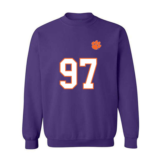 Clemson - NCAA Football : Patrick Swygert - Replica Shersey Crewneck Sweatshirt-0