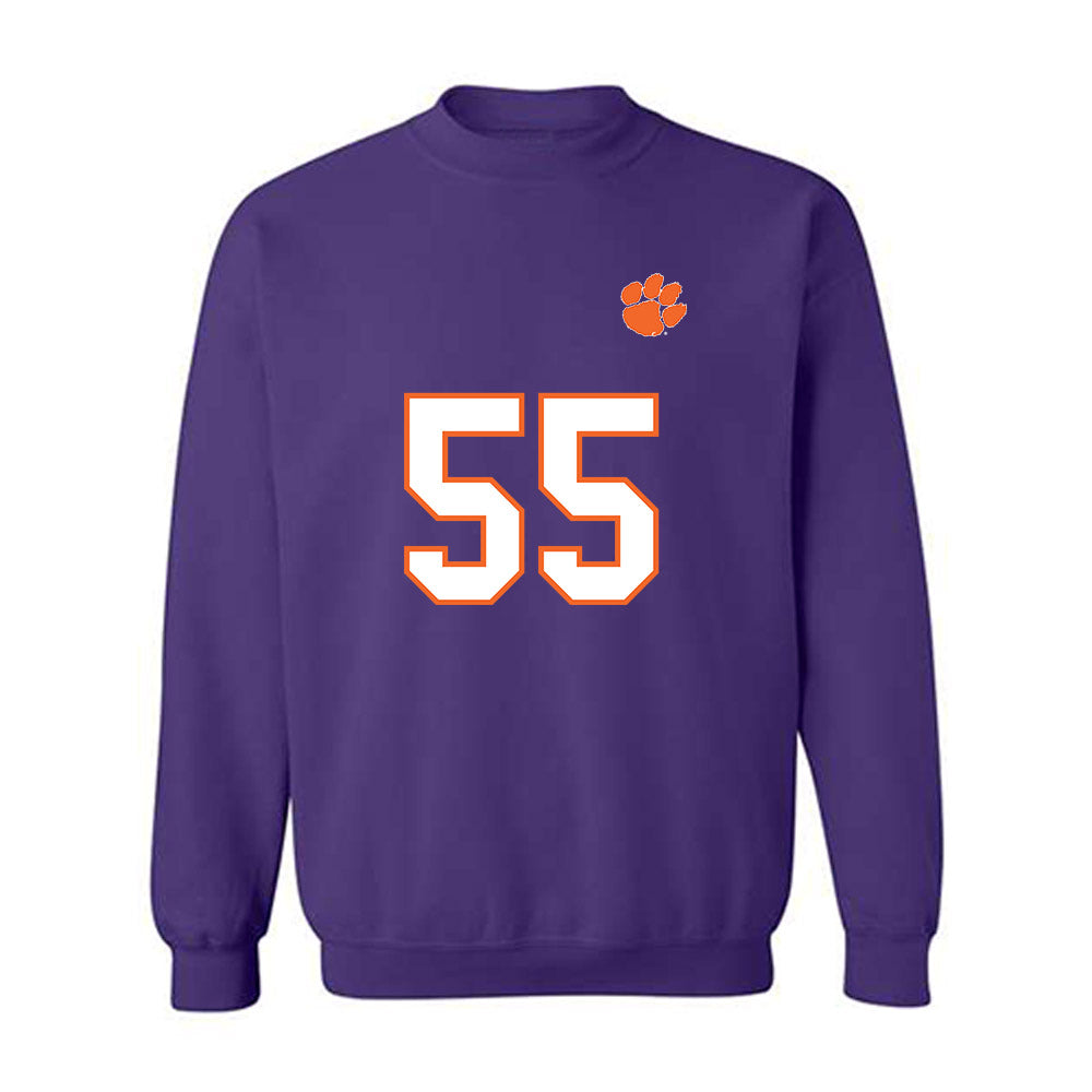 Clemson - NCAA Football : Harris Sewell - Replica Shersey Crewneck Sweatshirt-0