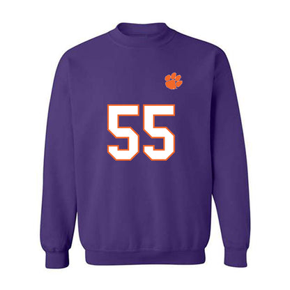 Clemson - NCAA Football : Harris Sewell - Replica Shersey Crewneck Sweatshirt-0
