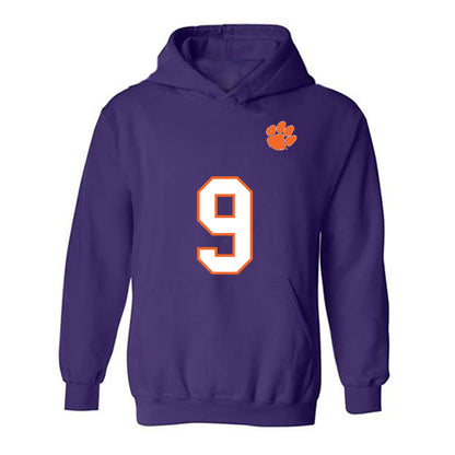 Clemson - NCAA Football : Drew Woodaz - Replica Shersey Hooded Sweatshirt-0