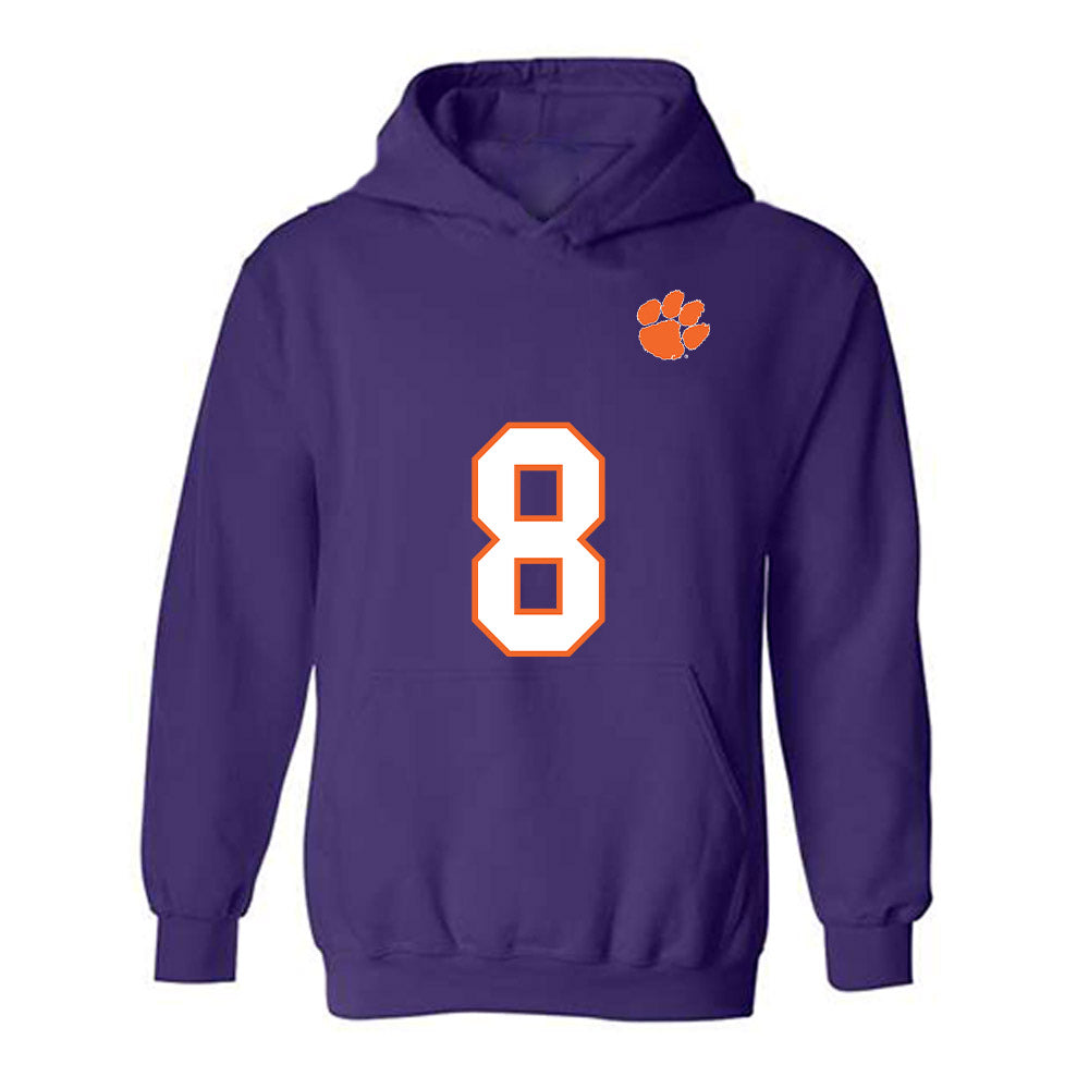 Clemson - NCAA Football : Avieon Terrell - Replica Shersey Hooded Sweatshirt-0