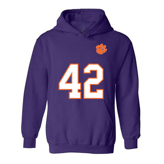 Clemson - NCAA Football : Hevin Brown-Shuler - Replica Shersey Hooded Sweatshirt-0