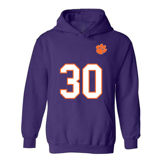 Clemson - NCAA Football : Kylen Webb - Replica Shersey Hooded Sweatshirt-0