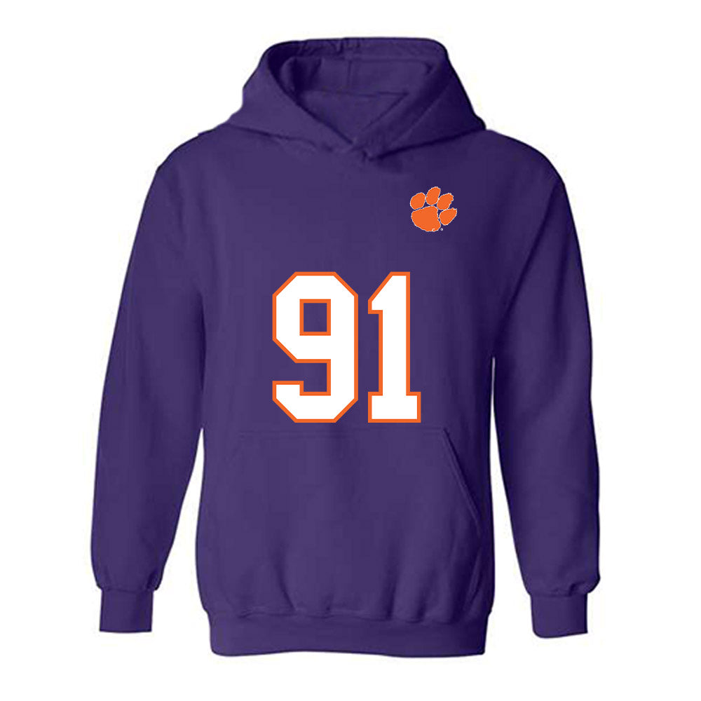 Clemson - NCAA Football : Zaire Patterson - Replica Shersey Hooded Sweatshirt
