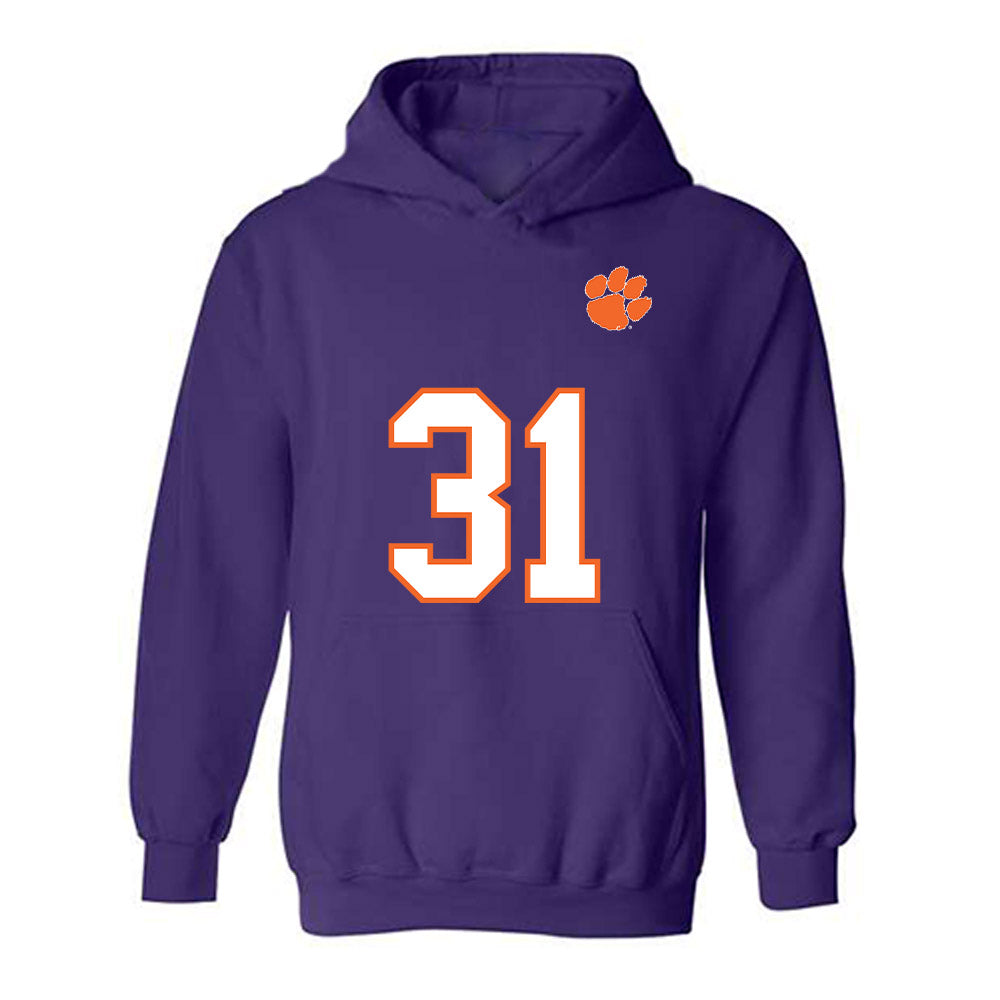 Clemson - NCAA Football : Joe Wilkinson - Replica Shersey Hooded Sweatshirt-0
