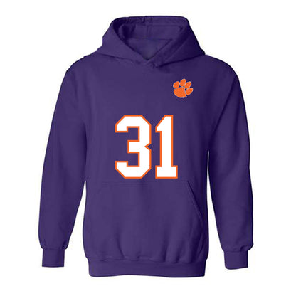 Clemson - NCAA Football : Joe Wilkinson - Replica Shersey Hooded Sweatshirt-0