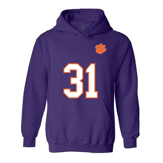 Clemson - NCAA Football : Joe Wilkinson - Replica Shersey Hooded Sweatshirt-0