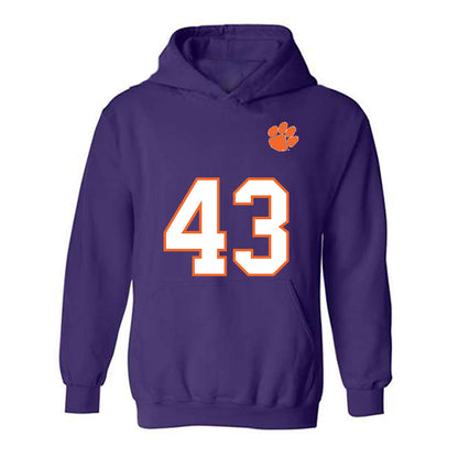 Clemson - NCAA Football : Billy Wilkes - Replica Shersey Hooded Sweatshirt-0