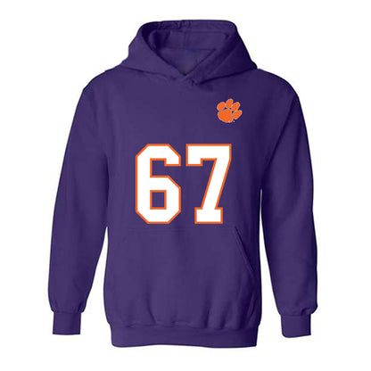 Clemson - NCAA Football : Nathan Brooks - Replica Shersey Hooded Sweatshirt-0
